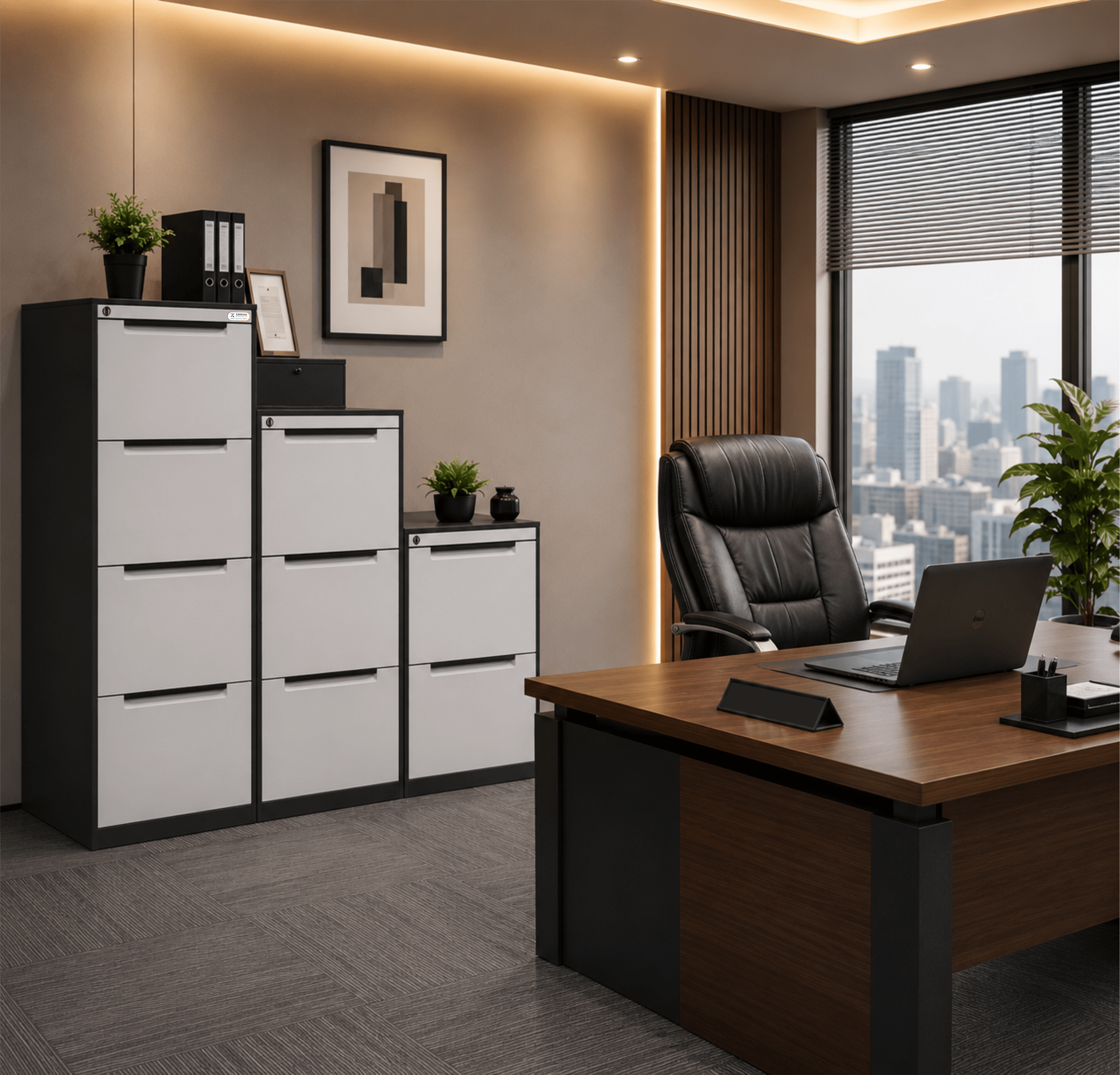 ZAKKAA Vertical Filing Cabinet – Multi Drawer Steel Storage Cabinet | ZMS-13