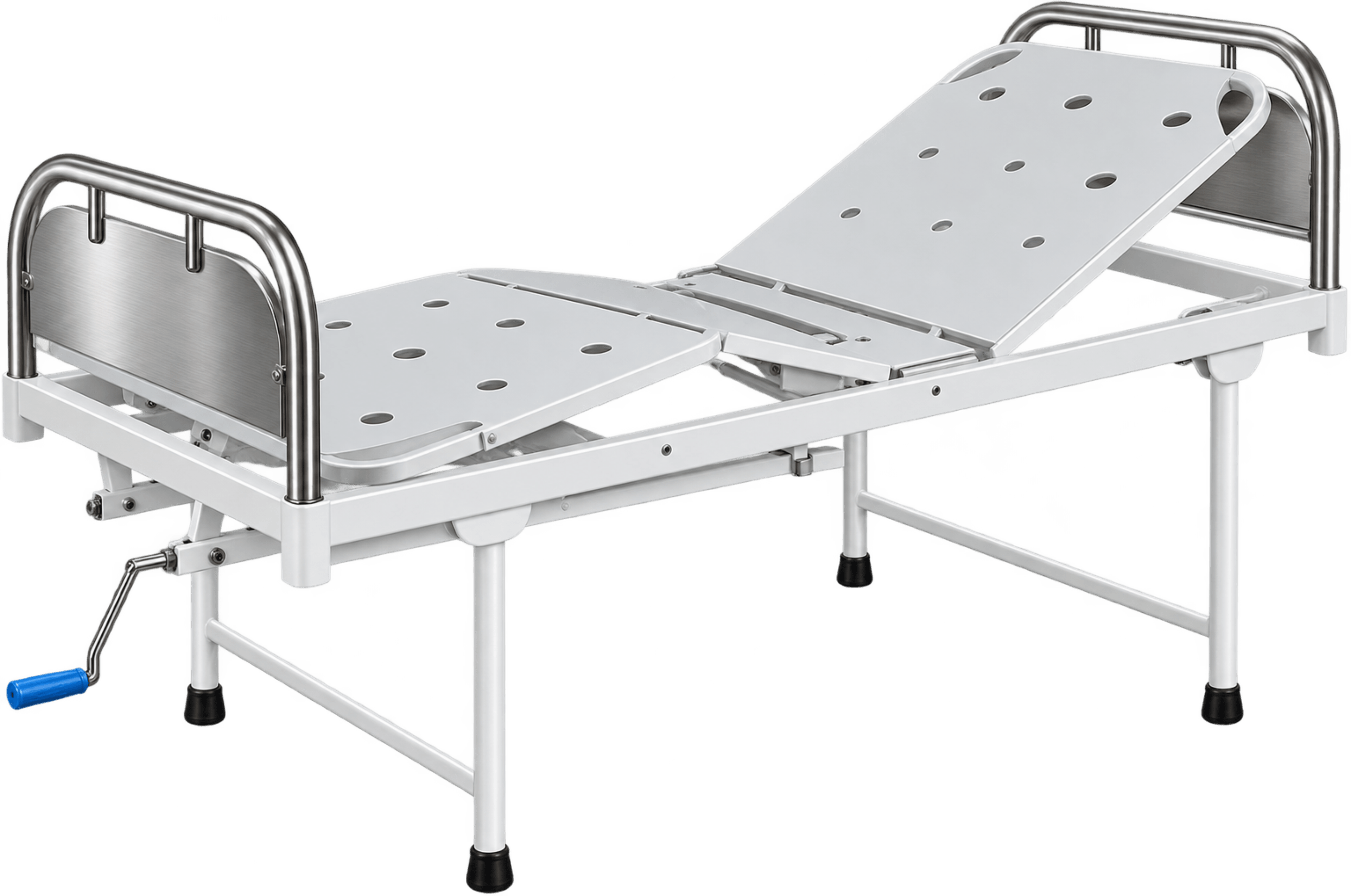 ZAKKAA Flower Bed with Stainless Steel Panels – Manual Hospital Bed