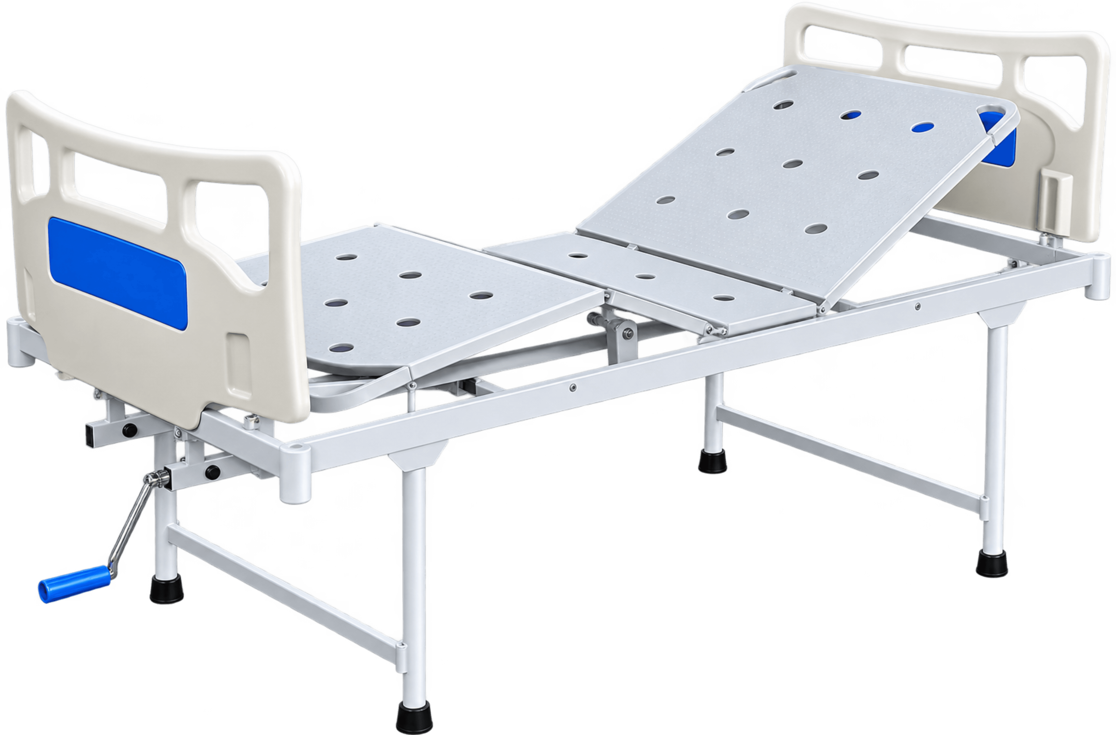 ZAKKAA Flower Bed with Polymer Panels – Manual Hospital Bed