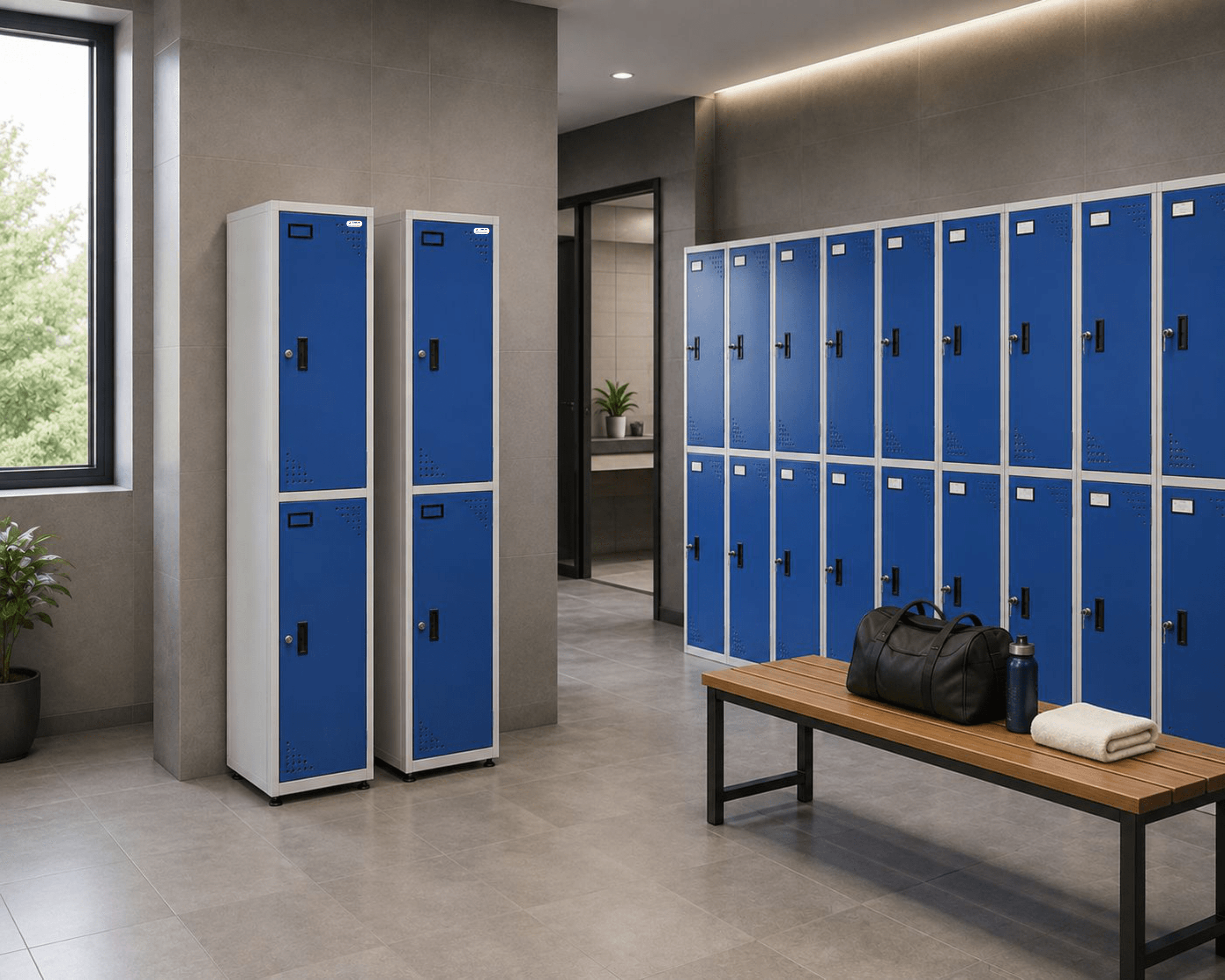 ZAKKAA Steel Personal Locker – 2 Tier Employee Storage Locker ZMS-18
