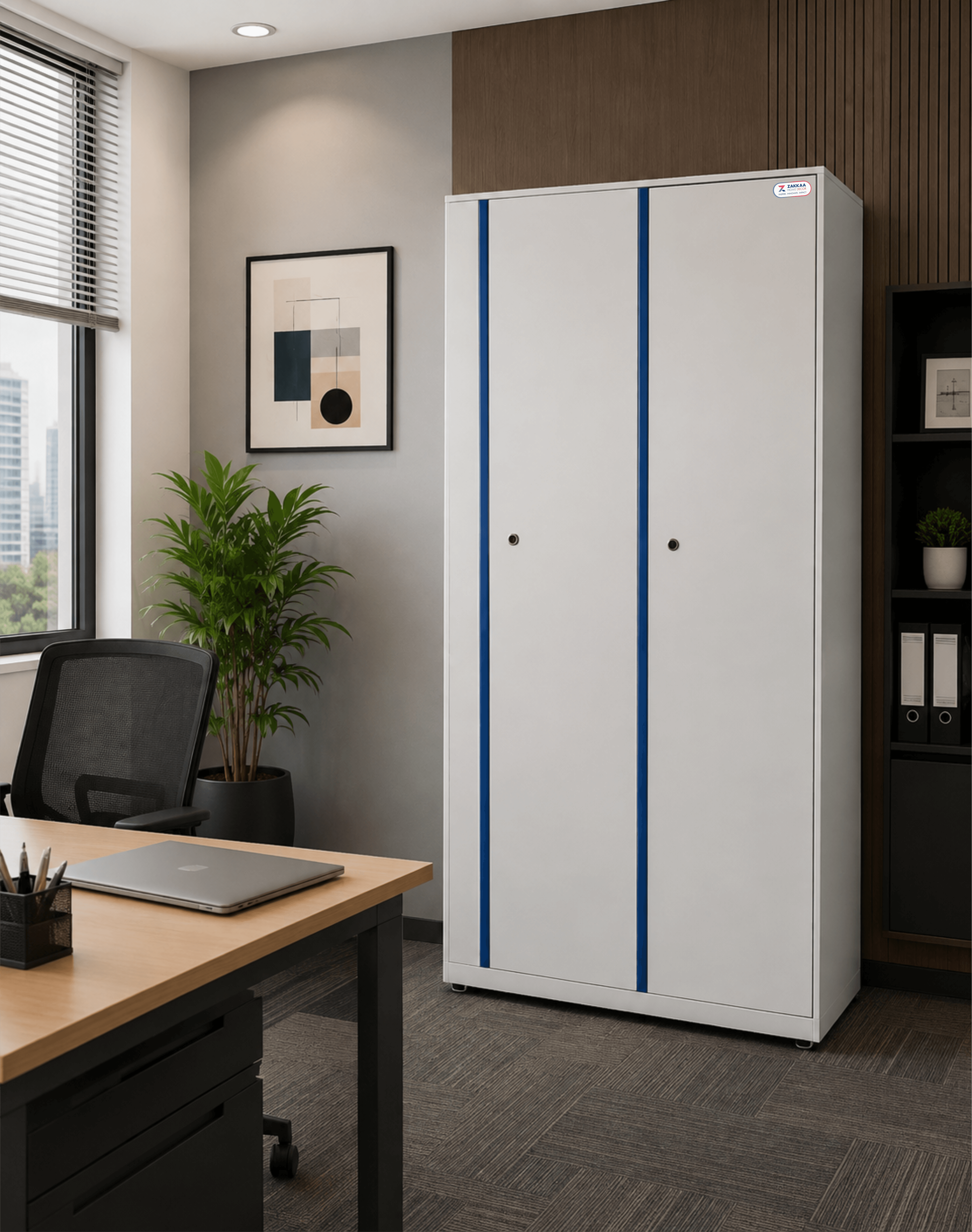 ZAKKAA Steel Personal Locker – 2 Door Wardrobe Storage Cabinet ZMS-15