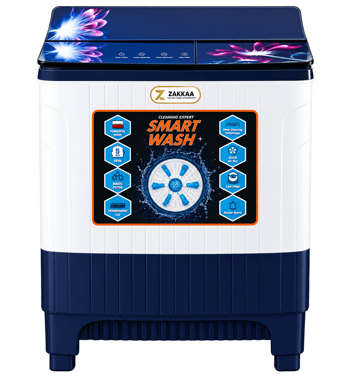 ZAKKAA 7.5 KG Semi-Automatic Washing Machine