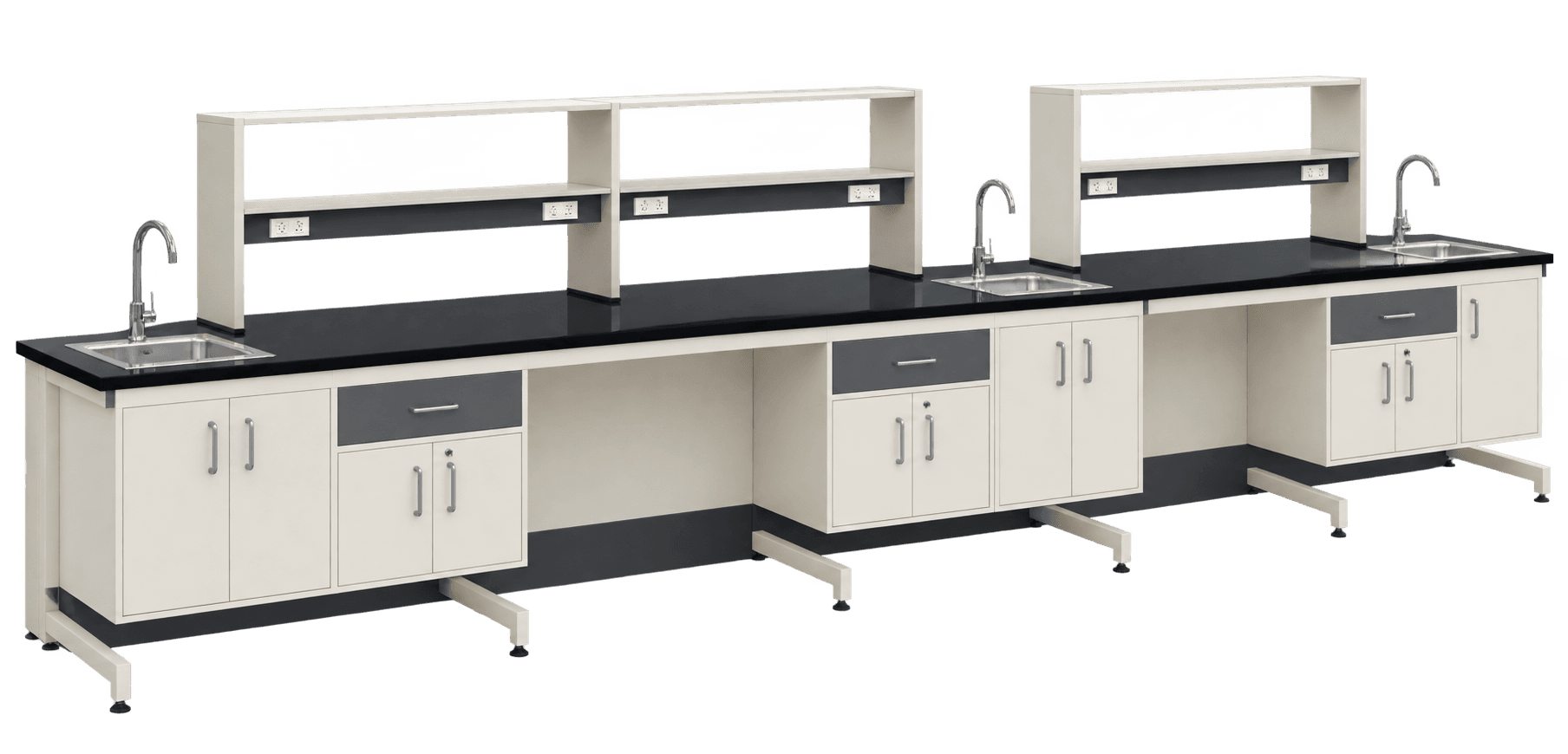 ZAKKAA Lab Table with Reagent Shelf & Sink | LAB-5
