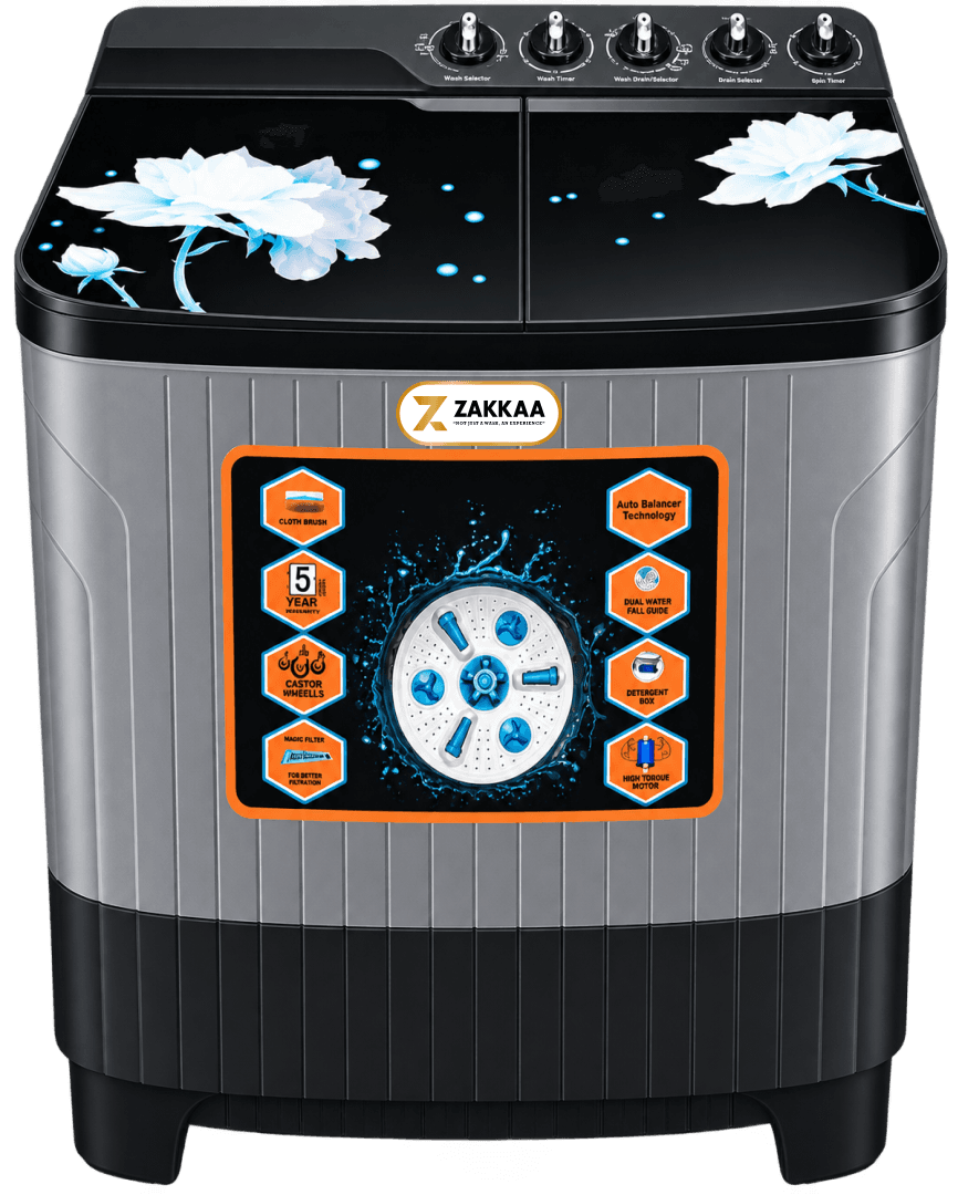 ZAKKAA ZKWM-09 7.5 KG Semi-Automatic Washing Machine