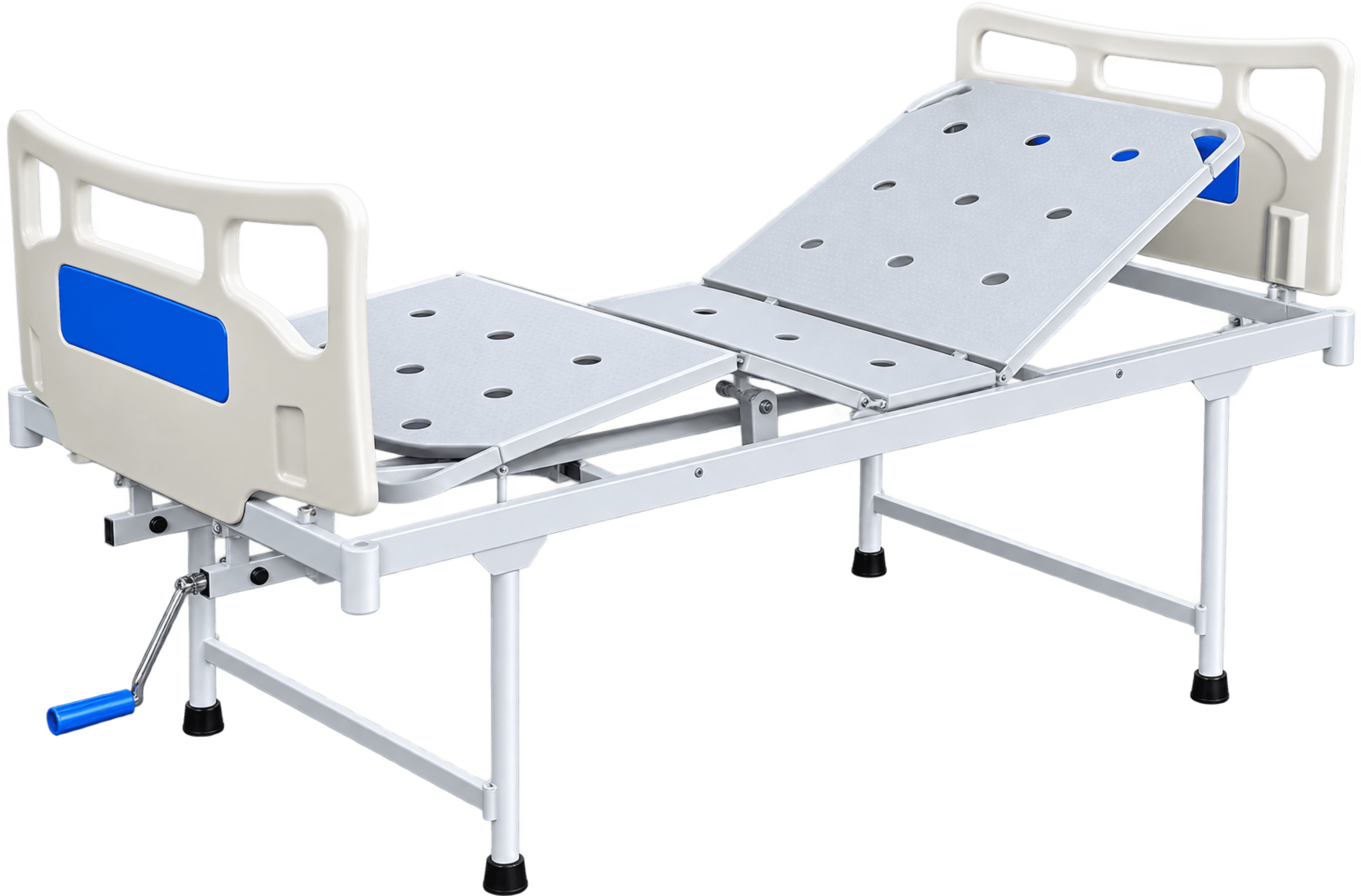 ZAKKAA Flower Bed with Polymer Panels – Manual Hospital Bed