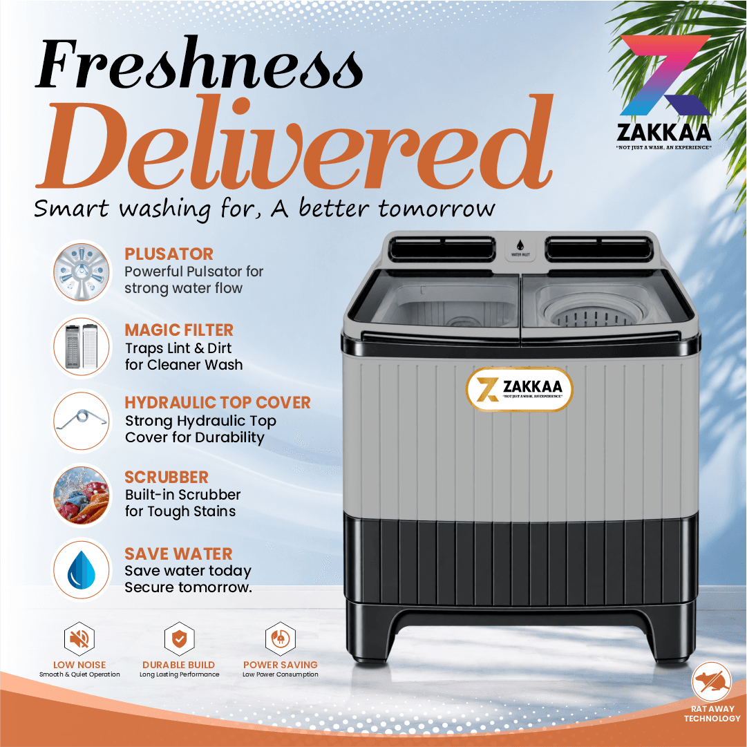 ZAKKAA ZKWM-28 8 KG Front Load Washing Machine