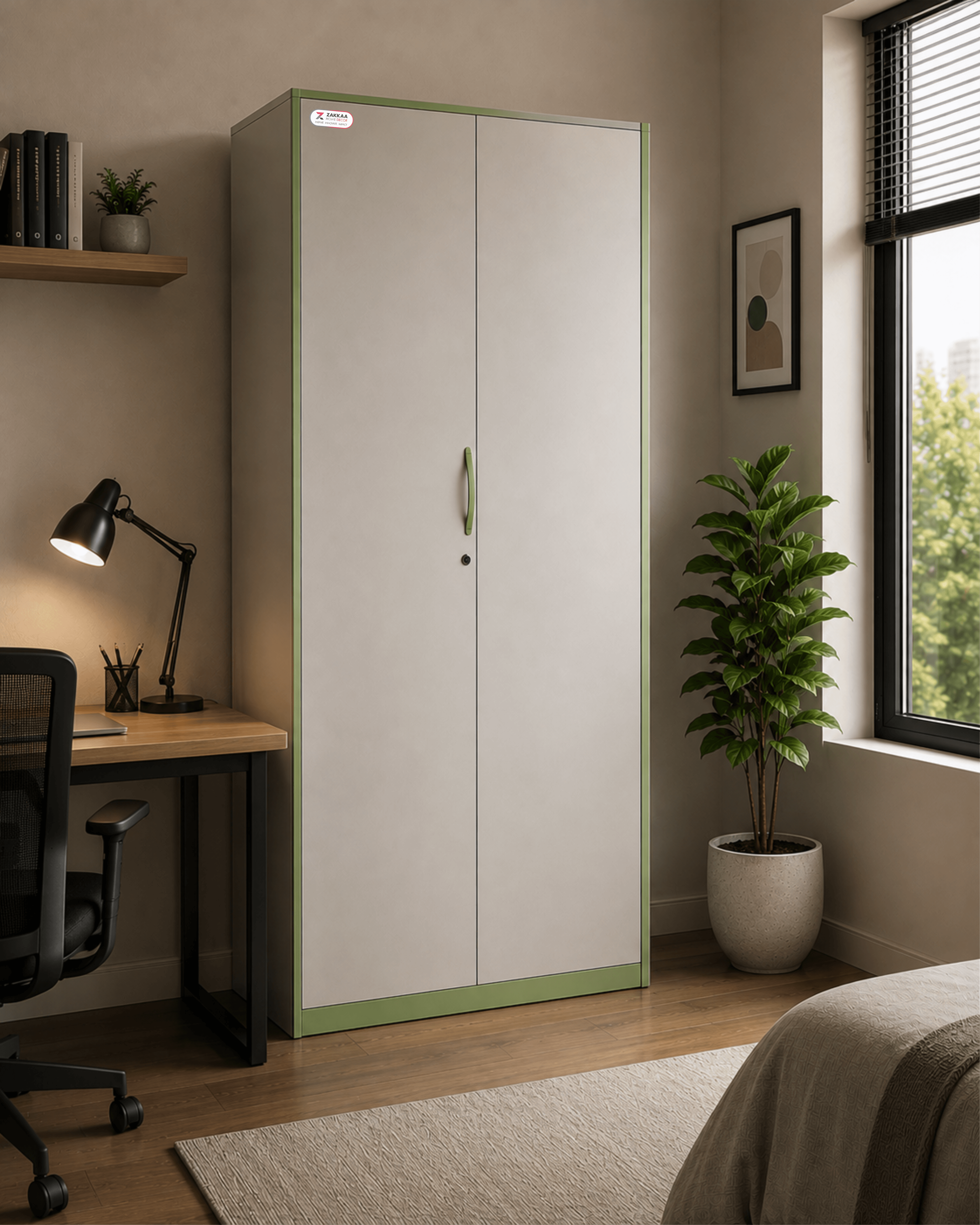 ZAKKAA Steel Storage Almirah – 2 Door Heavy Duty Storage Cabinet | ZMS-9