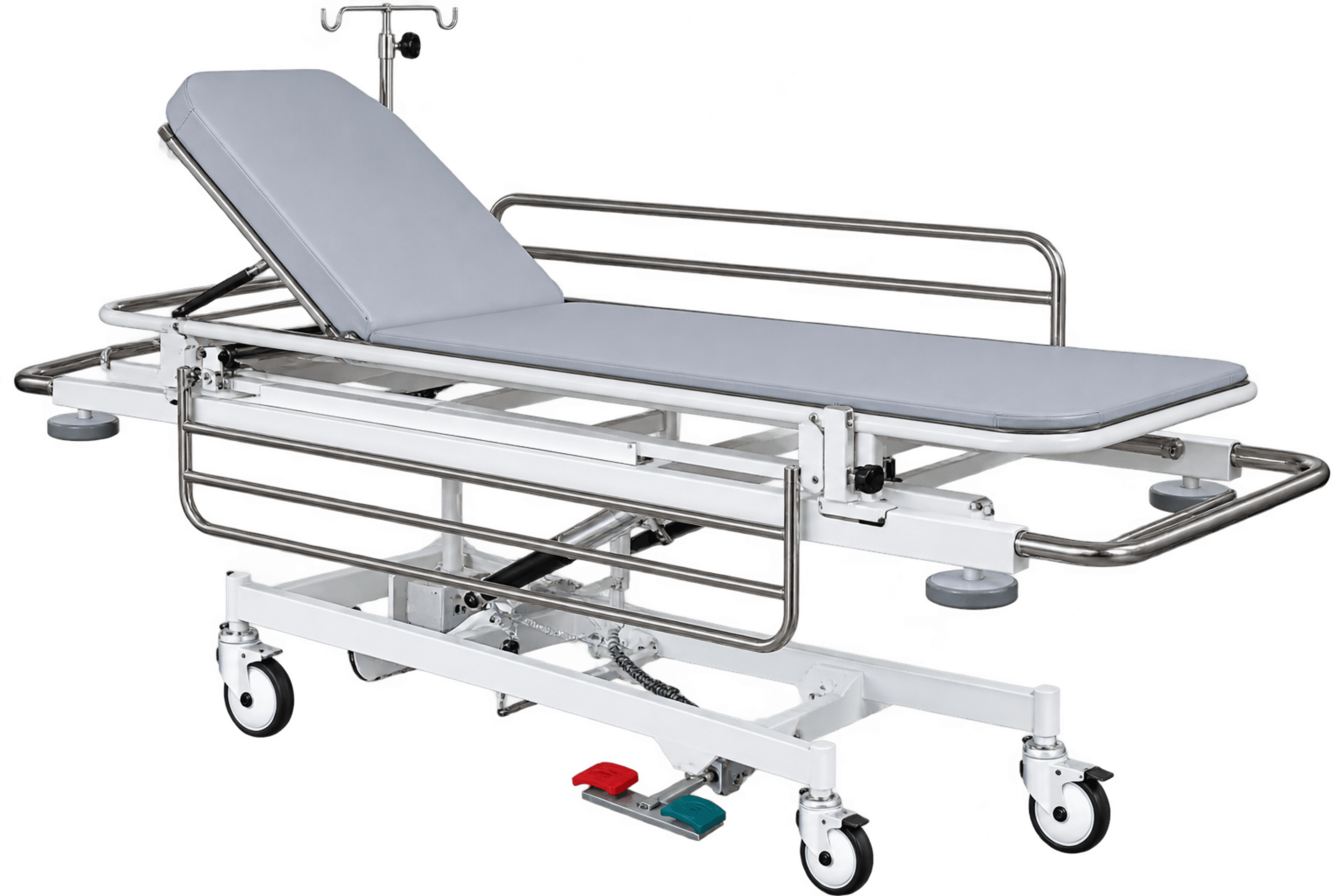 ZAKKAA Emergency & Recovery Trolley – Hydraulic Foot Pump, Gas Spring Ratchet Mechanism, Powder Coated