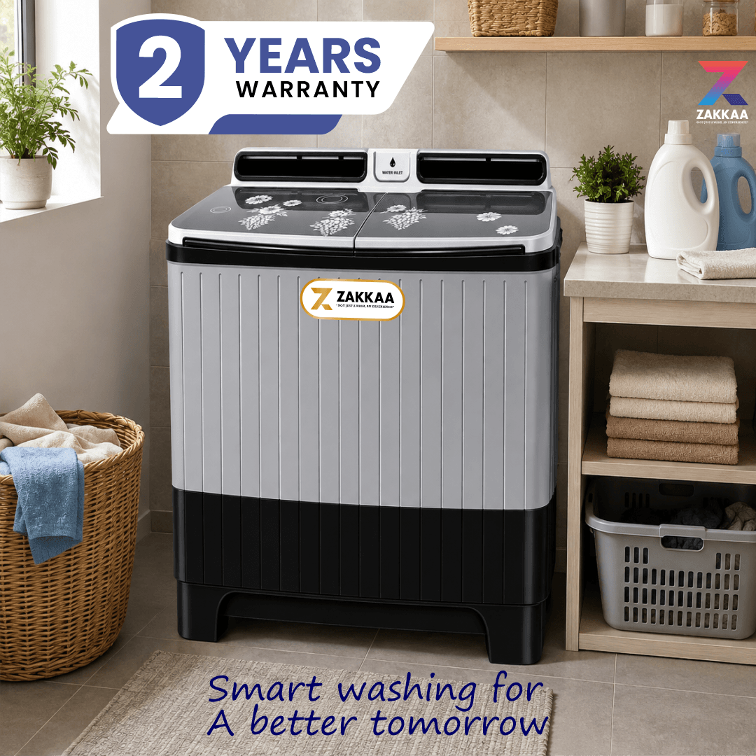 ZAKKAA ZKWM-19 10.5 KG Semi-Automatic Washing Machine