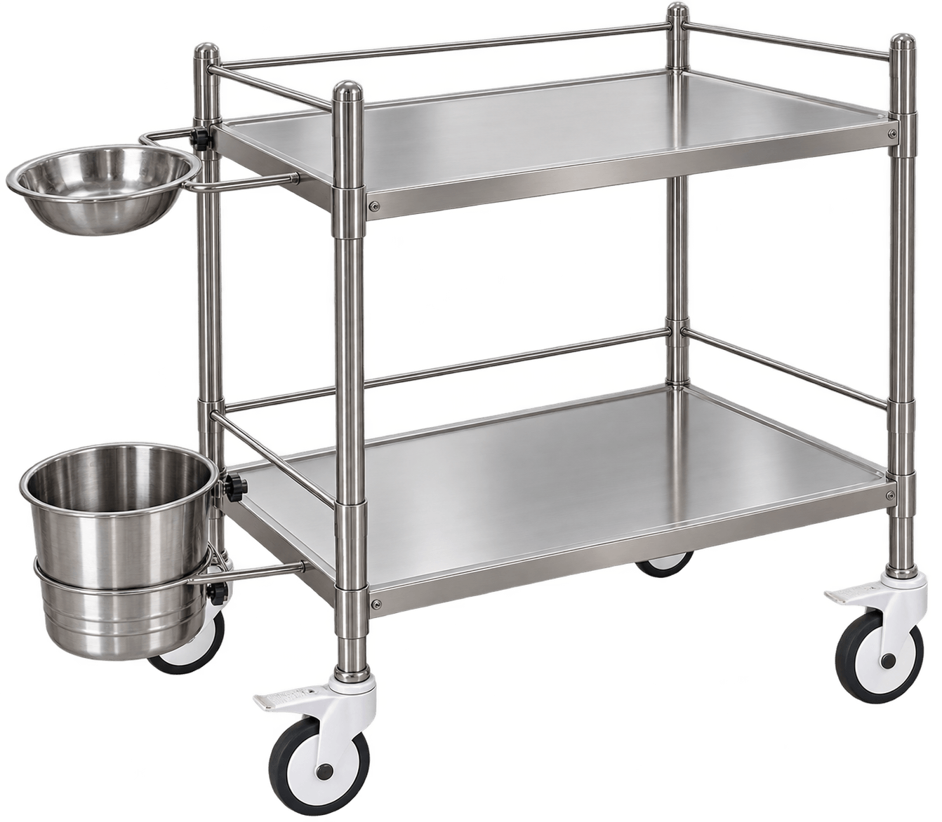 ZAKKAA Stainless Steel Dressing Trolley for Hospitals