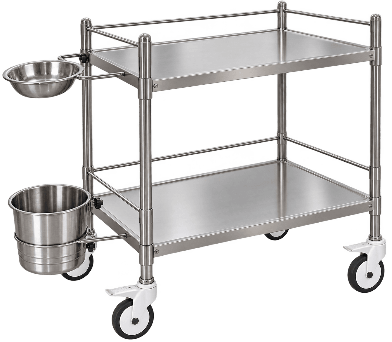 ZAKKAA Stainless Steel Dressing Trolley for Hospitals
