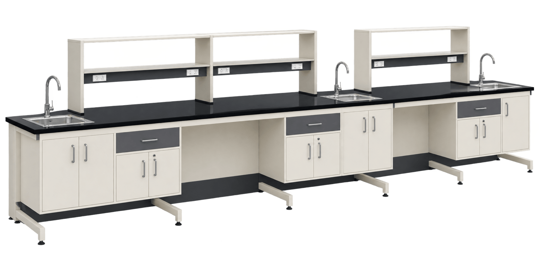 ZAKKAA Lab Table with Reagent Shelf & Sink | LAB-5