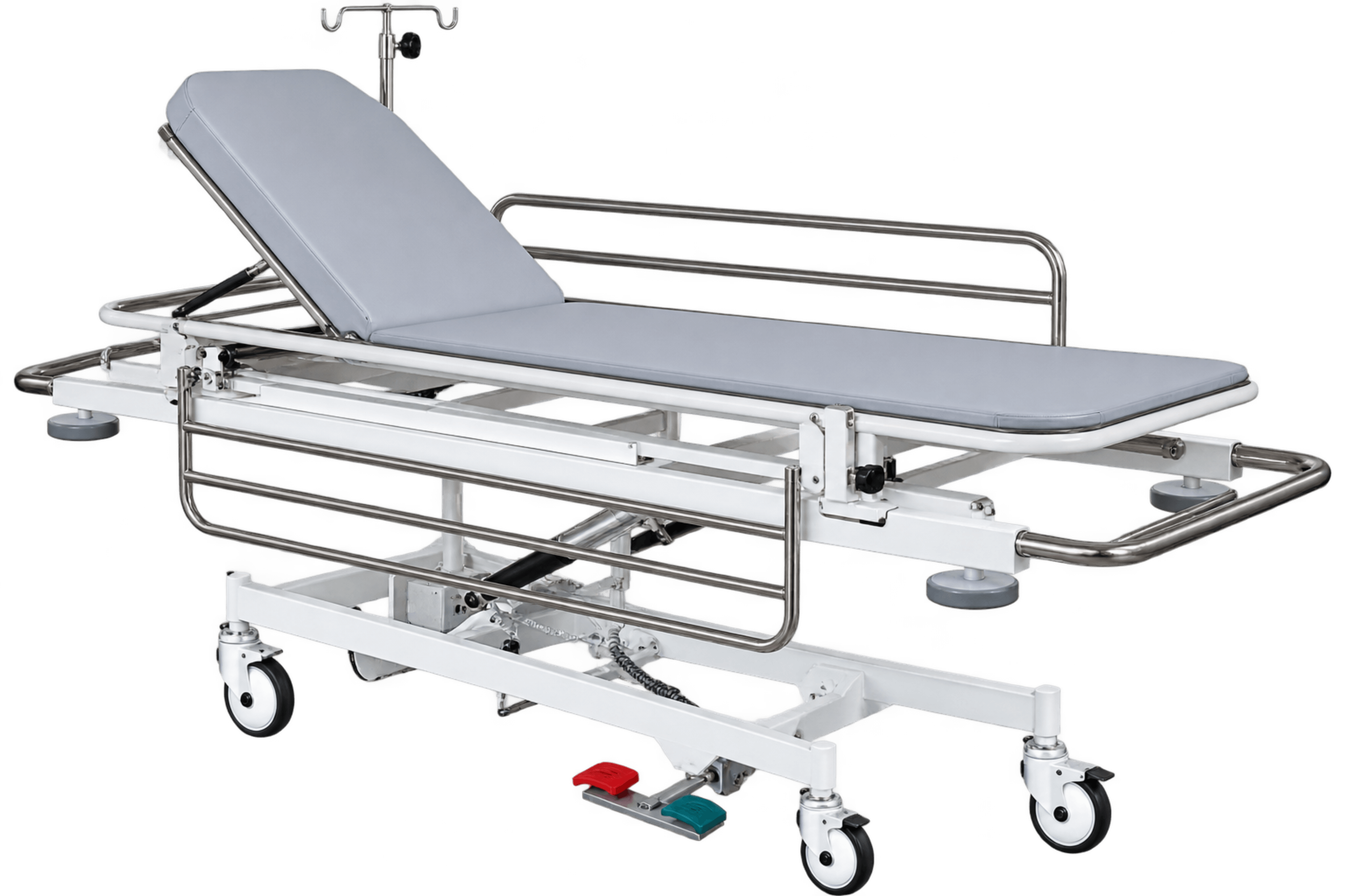 ZAKKAA Emergency & Recovery Trolley – Hydraulic Foot Pump, Gas Spring Ratchet Mechanism, Powder Coated