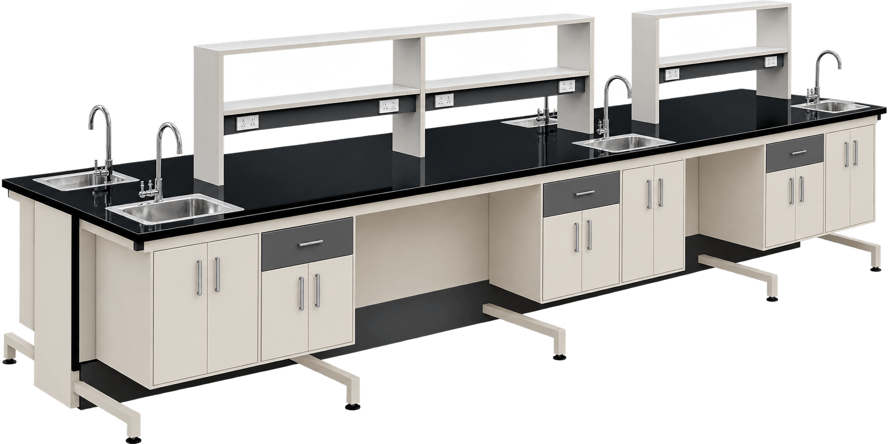 ZAKKAA Double Side Laboratory Table with Sink